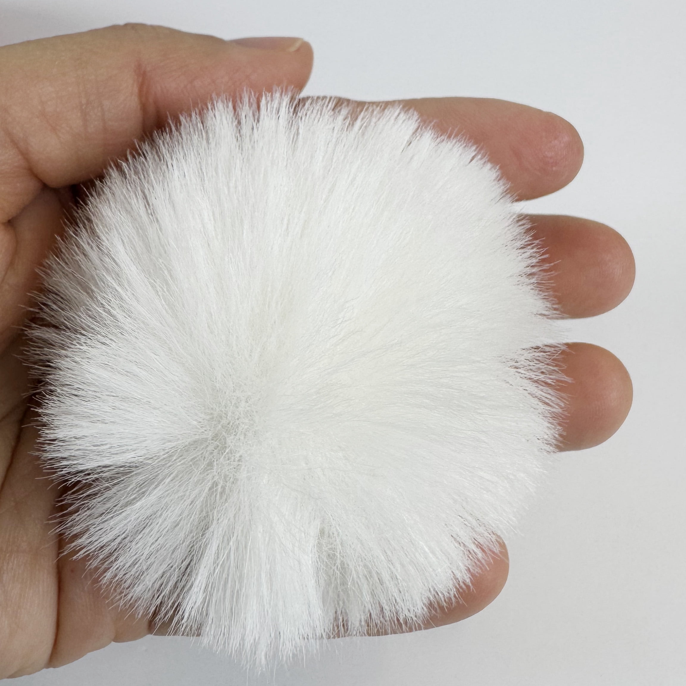100pcs Faux Fur Pom Poms Balls with Elastic Loop, 2.4 Inch (6cm) Fluffy DIY Pompoms for Keychain, Hats, Shoes, Scarves and Bag Accessories, 10 Colors (10pcs Per Color)