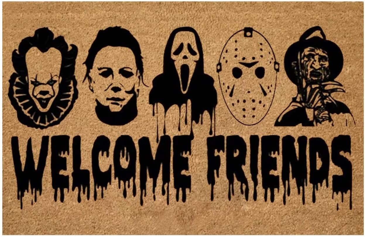 DIYFUN Halloween Creative Home Doormat, Halloween Horror Movie Theme