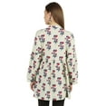 thumbnail image 5 of Moomaya Printed Womens Full Sleeve Tunic Mandarin Collar Fit & Flare Long Top, 5 of 7