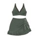thumbnail image 4 of Traje de baño de dos piezas Tankini para mujer, estilo conservador de primavera, con falda de color liso y abertura en la parte delantera, tankinis para mujer, trajes de baño de dos piezas para mujer,, 4 of 6