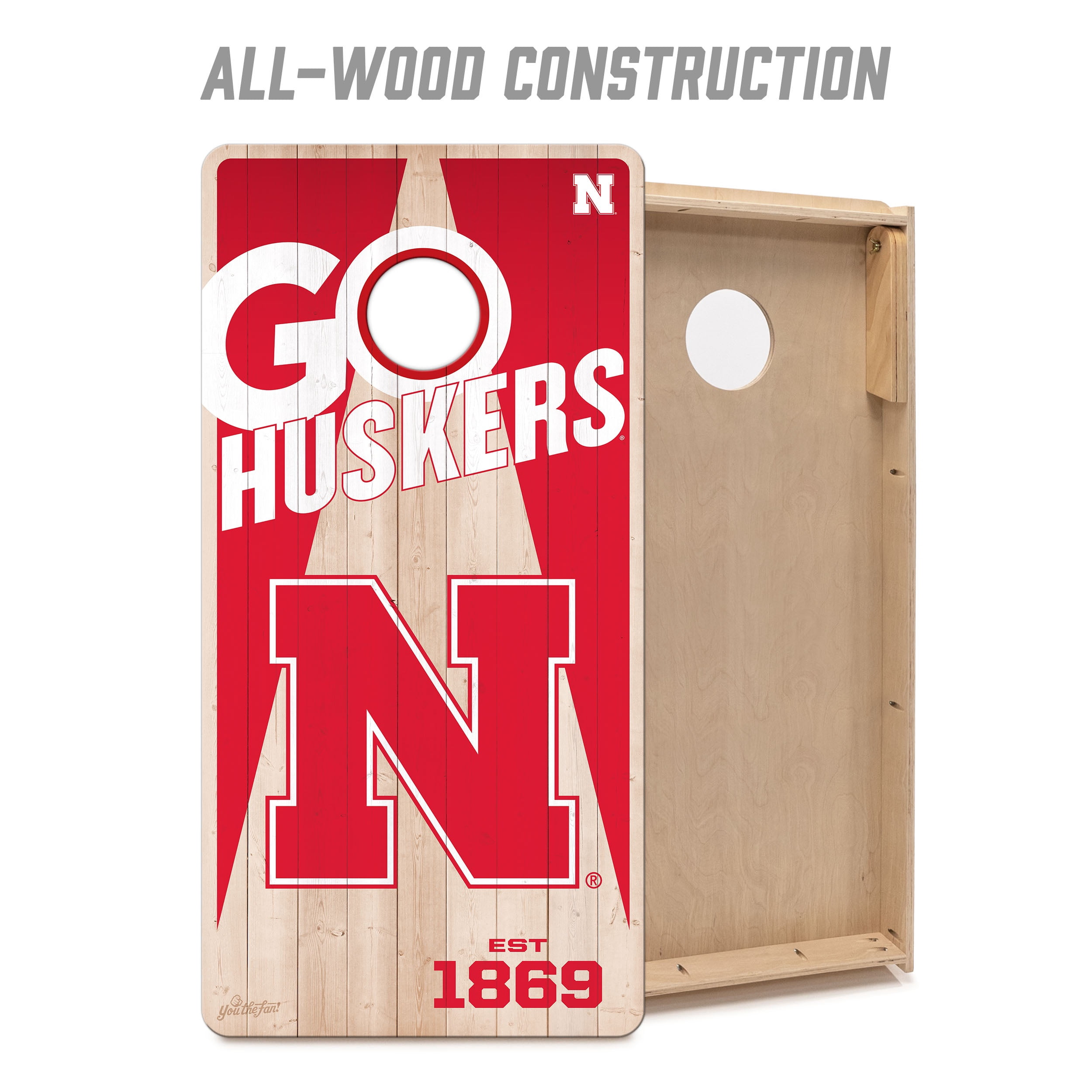 YouTheFan NCAA Nebraska Cornhuskers 2' x 4' Cornhole Game