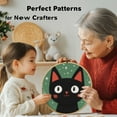 thumbnail image 5 of Merry Christmas Black Cat DIY Stamped Cross Stitch Kits Easy for Beginners with Hoop 11CT Counted Embroidery Needlepoint Crafts Arts for Handmade Enthusiasts and Home Decor 30x30cm(1), 5 of 8