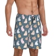 thumbnail image 2 of Sikiie Cute Rabbit Mens Pajama Shorts, Lightweight Lounge Pant with Pockets Soft Sleep Pj Shorts for Men4X-Large, 2 of 6
