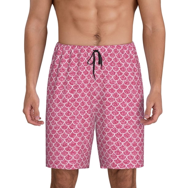 Fotbe Fish Scales Pantalones Cortos de Pijama para Hombre, Ropa de Dormir, Pantalones de Pijama Cortos para Hombre-4X-Large