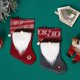 thumbnail image 3 of 1 pieza gris patrón de gnomo sin rostro anciano calcetín de Navidad regalo saco adornos navideños estilo escandinavo percha de Navidad Sincero Electrónica, 3 of 5
