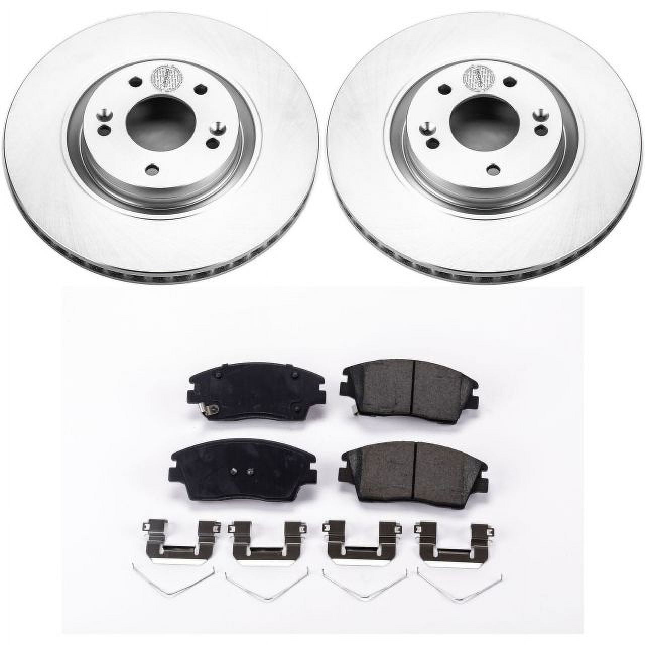 PowerStop Front Geomet Coated Brake Rotor and Pad Kit Fits: KIA Select Models CRK7343