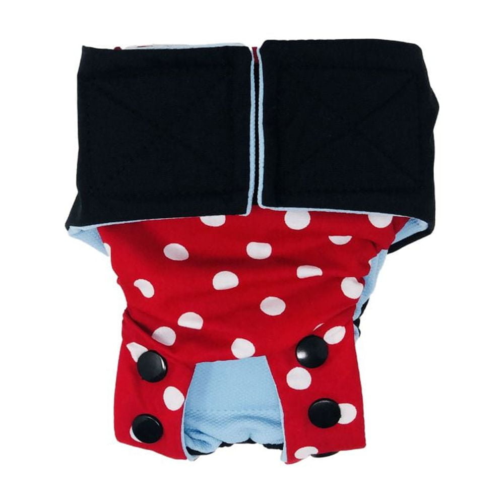 Barkertime Red Polka Dot Cat Diaper Snappy