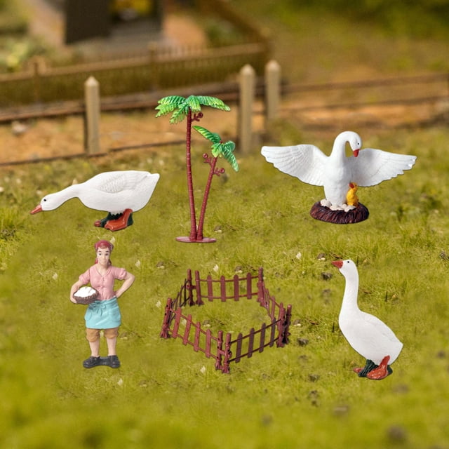de Animales de Granja de Jardín de Hada Juguetes Educativos para Edades Temprana Colección de Escenas de Guardián, Decoracione D , D D CUTICAT Juguetes de figuras de granja