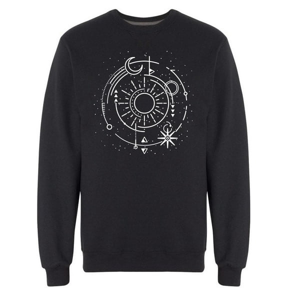 Thin Galaxy Graphic Sweatshirt Men -Image by Shutterstock, Male XX-Large