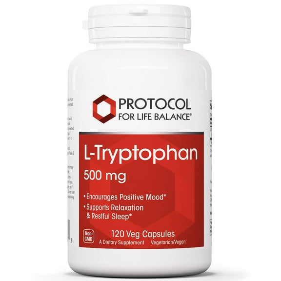 Protocol for Life Balance L-Tryptophan 500 mg - 120 Veg Caps