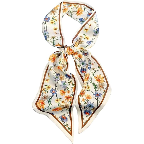 Head Scarf Hair Neck Scarves For Women Purse Bag Scarfs For Handbags Silky Long Thin Satin Headscarf Fashion
