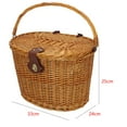 thumbnail image 2 of Bike Storage Basket Wicker Woven Vintage Design Bicycle Front Handlebar Adjustable Basket Container, 2 of 10