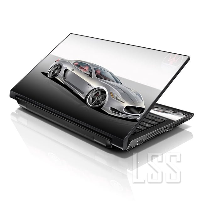 LSS 17 17.3 Inches Laptop Skin Sticker With 2 Wrist Pads Cool Car Pattern