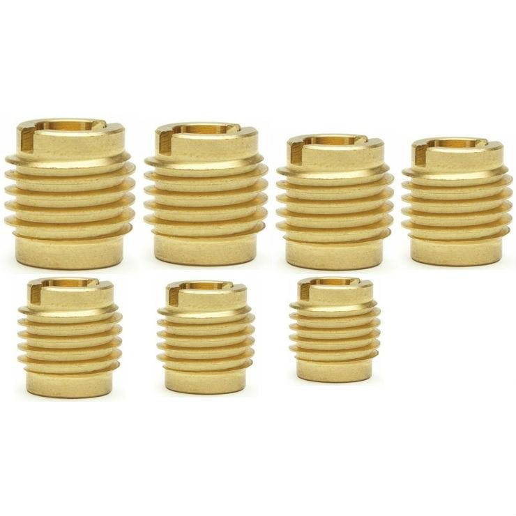 70 Qty Assortment Brass Threaded Inserts For Wood 7 Sizes (BCP892)