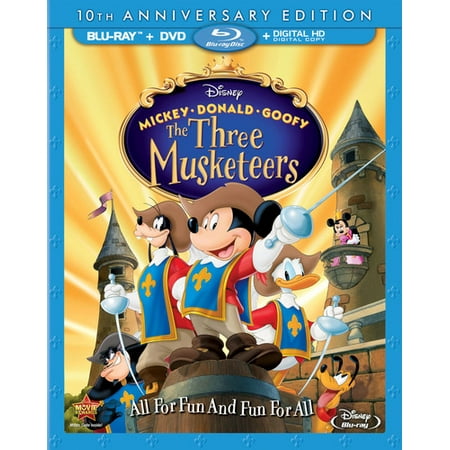 - Mickey, Donald, Goofy: The Three Musketeers (10th Anniversary) (Blu-ray + DVD + Digital HD)