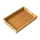 thumbnail image 4 of Bandeja de bambú para servir, bandeja rústica de madera para la cena, decoración del hogar, almuerzo 38cmx26.5cmx5cm, 4 of 9
