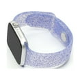 thumbnail image 3 of Apple Watch Bands 38/40/41mm, Soft Silicone Glitter Wristband for iWatch Apple Watch Series 1/2/3/4/5/6/7/8/SE/Nike+ - Purple, 3 of 4