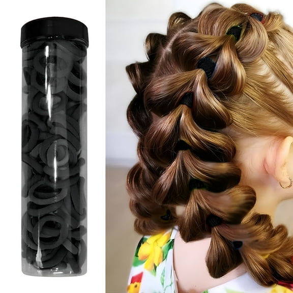 VANIDO Pack Hair Ties Baby Toddlers Girls Elastics Hair Bands Black Colorful Small Rubber Bands Ponytail Pigtails Holders Not Harm To Hair