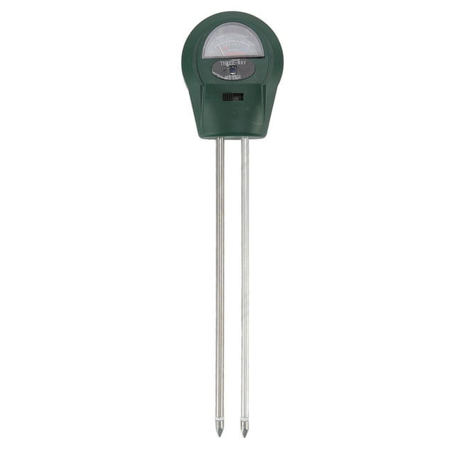 Medidor de humedad del suelo 3 en 1 con doble sonda de detección solar y pH para jardinería y agricultura.