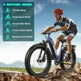 thumbnail image 6 of VIVI Electric Bike for Adults, 26x4.0" Fat Tire Mountain Bicycle,Max 25MPH, 750W Motor with 48V 15Ah Removable Battery, 7-Speed Electric mountain bike, UL2849, 6 of 10