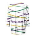 thumbnail image 5 of Outfmvch Chemises Mardi Gras pour Femmes, Manches 3/4 Hauts pour Femmes, Tenue Mardi Gras pour Femmes, Blouses pour Femmes, Hauts d'Entraînement pour Femmes, Tunique Graphique de Carnaval Manches 3/4 Col Rond Blouse Marron 4TG, 5 of 5