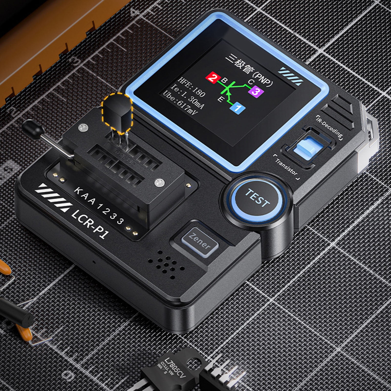 Transistor Capacitor Tester Electronic Component Tester Multimeter Diode Triode Mosfet Tester Multifunction Meter
