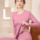 thumbnail image 2 of Conjunto de pijama de ropa interior térmica Long Johns para mujer con base forrada de lana para clima frío, 2 of 7