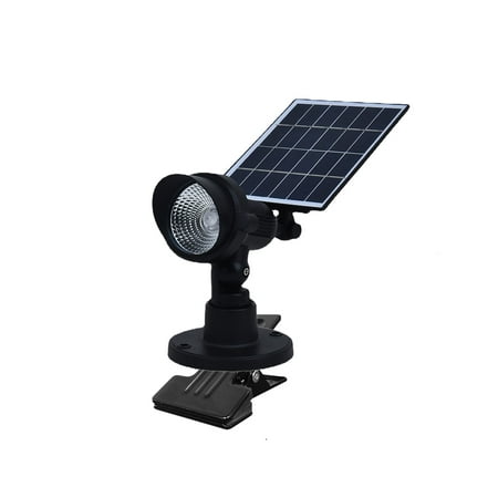 

FSLiving Outdoor LED Spotlight Waterproof Solar Spotlights with Clip Security Tree Spotlights Adjustable IP65 Mini Clip Lamp for Billboards Courtyard Garden Pathway Light-Operated - 1 Light