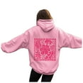 thumbnail image 5 of Linfrsh Womens Embroidered Hoodies Y2k Hibiscus Teen Girls Preppy Oversized Loose Fit Aesthetic Vintage Cute Pullover Tops (Pink,L), 5 of 7