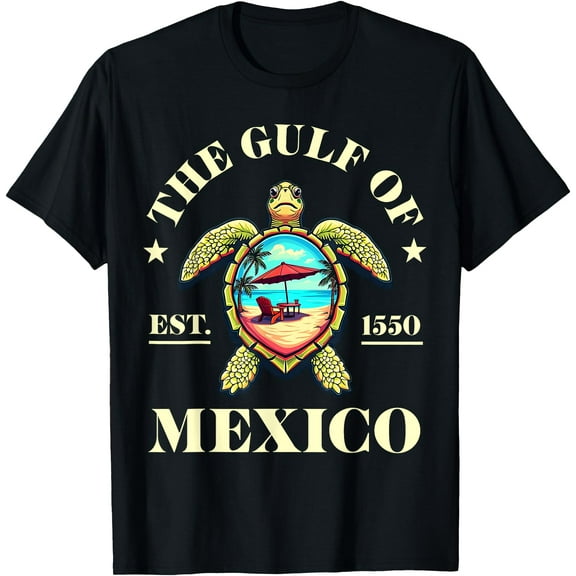 Sea Turtle Gulf of Mexico Never Forget Sombrero Maxican Hat T-Shirt,Black tee