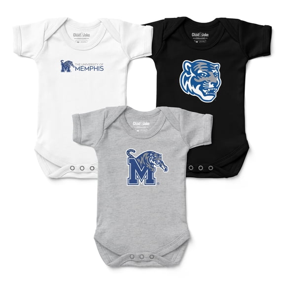 Newborn & Infant Chad & Jake Memphis Tigers 3-Pack Bodysuit Set