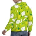 thumbnail image 6 of Fotbe Men's Hoodie with Green Apple Pattern - Kangaroo Pocket Pullover Hooded Sweatshirt, Perfect for Daily Wear, Travel, and Home-Small, 6 of 7