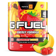 (2 pack) G Fuel Elite Energy and Endurance Tub, Strawberry Banana, 40 Servings