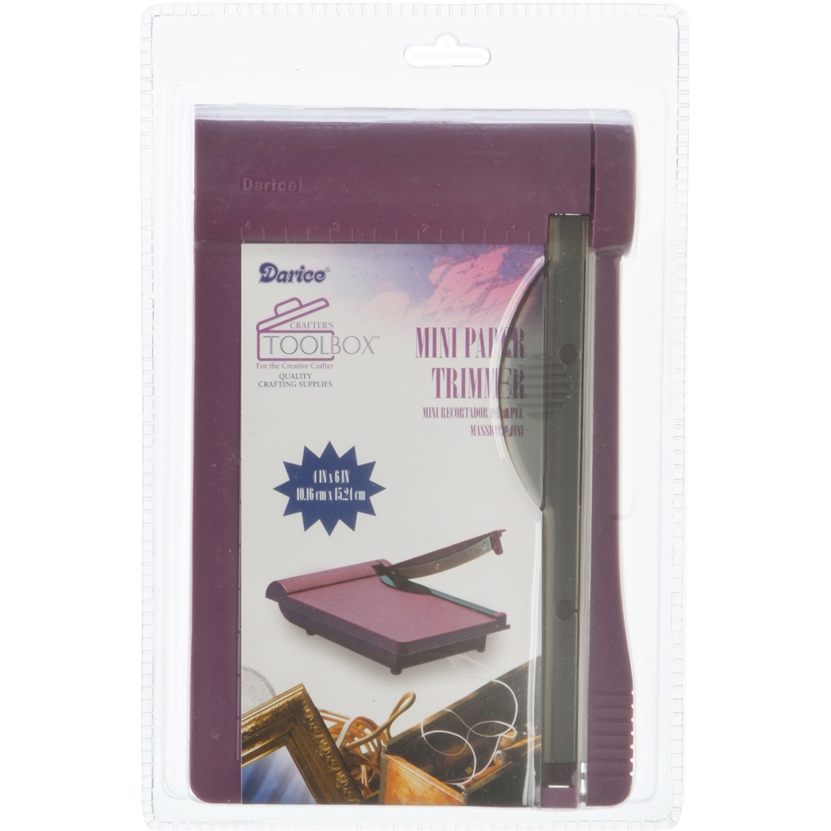 Darice Mini Paper Trimmer, 4 x 6 Inches, Purple
