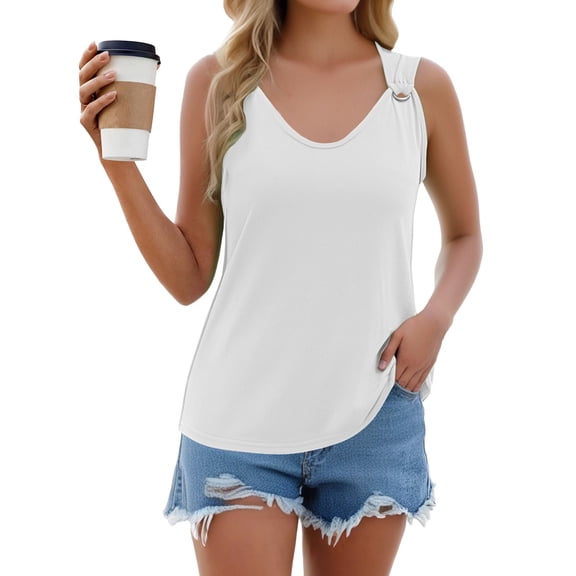 Womans Tank Tops Women's Loose Fit Tank Top - V Neck Sleeveless Camisole, Casual Summer & Workout Shirt