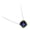 Silver-Toned, variant on VOLALO Square Pendant Cuban Link Chain Necklace for Women Silver Toned with Multicolor Crystal 22 Inches for Everyday Wear Gift Box Included