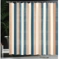thumbnail image 3 of Ambesonne Retro Shower Curtain, Classical Stripes Art Vintage, 69"Wx75"L, Night Blue, 3 of 4
