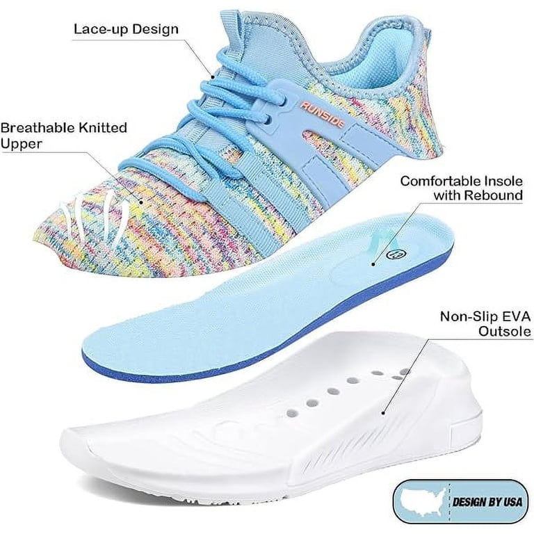 Kushyshoo Kids Sneakers Rainbow Blue Running Tennis Athletic 
