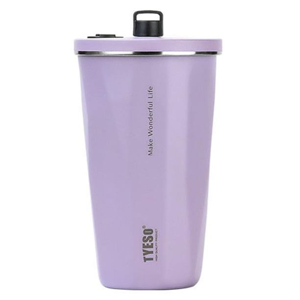 Termos para agua 600ML Taza de agua Drinkware térmica para deportes al aire libre (púrpura)