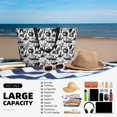 thumbnail image 5 of Xecao Black White Halloween for versatile beach bag for women includes zipper pockets and waterproof material, ideal for vacations and adventures., 5 of 7