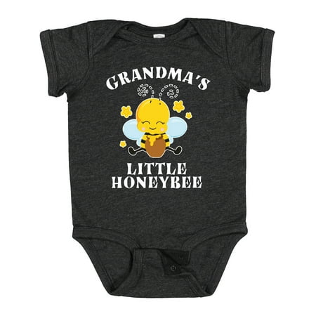 

Inktastic Cute Bee Grandma s Little Honeybee with Stars Boys or Girls Baby Bodysuit