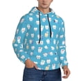 thumbnail image 2 of Rateoe Healthy And Ill White Teeth Pattern Mens Hoodie, Pullover Hooded Sweatshirt, Kangaroo Pocket Hoodie Ideal for Daily Wear, Travel and Home-Large, 2 of 7