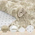 thumbnail image 5 of Lochas Shag Area Rug Geometric Plush Fluffy Rugs Soft Moroccan Carpet for Bedroom Living Room Floor Mat Home Decor,3x5ft,Beige/White, 5 of 7