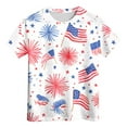 thumbnail image 5 of Ymyiu Kids Usa Shirt Boys 4th of July Shirt for Kids Toddler Girls USA T-Shirts American Flag Patriotic Tee 12-13T, Navy, 5 of 5