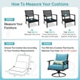 thumbnail image 5 of Aoodor 24" x 24" Patio Chair Cushions Set, Memory Foam Outdoor Deep Seat Cushions (1 Seat, 1 Back, 1 Lumbar Pillow) - Blue, 5 of 8