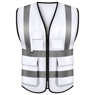 Toptie 5 Packs White Safety Vest, Incident Command Vest with 5