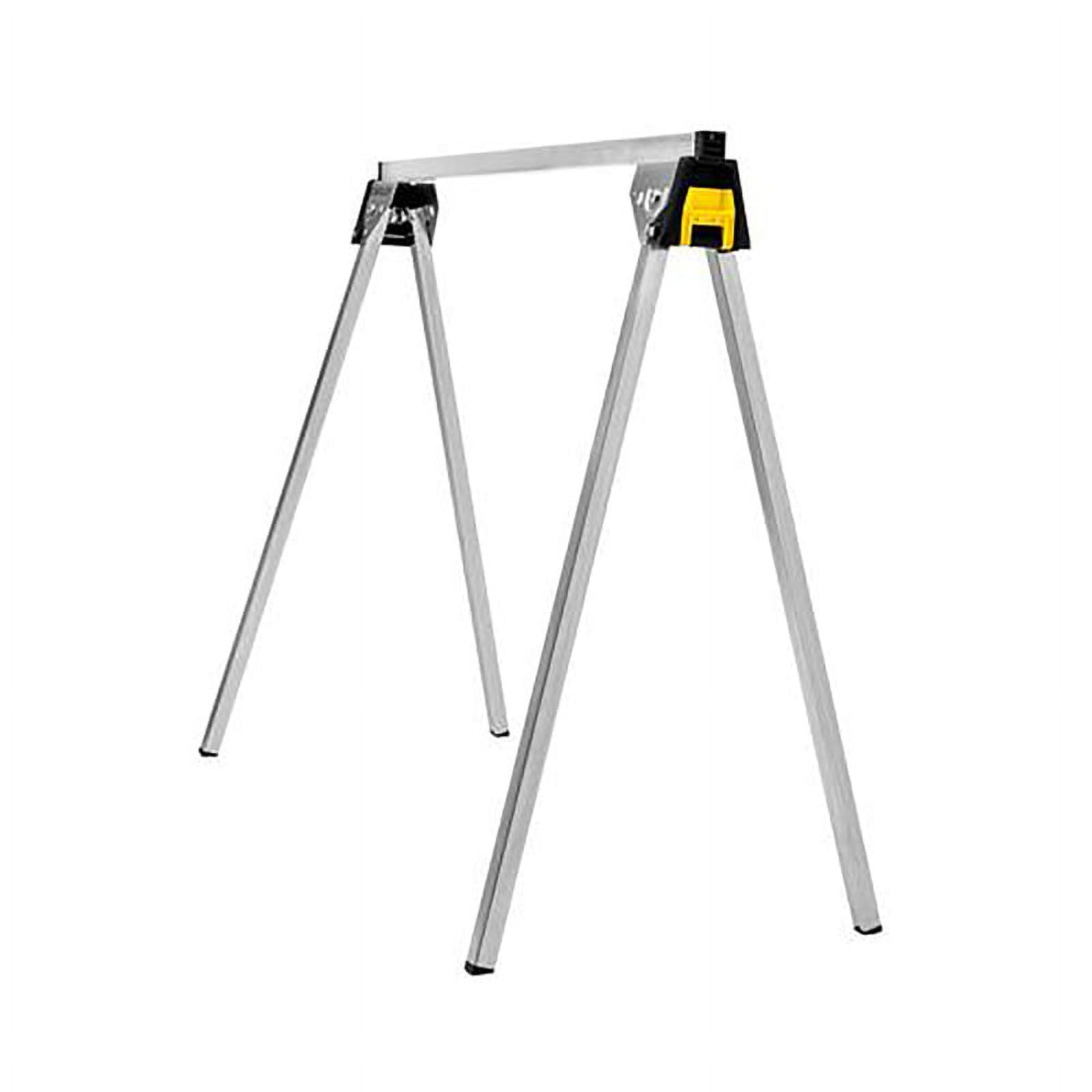 STANLEY 29 in. H x 31 in. D Sawhorse Set 750 lb Capacity Silver 2 Piece, Metal
