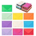 thumbnail image 1 of Paquete de 100 minisobres en forma de tapa con tarjetas de notas coloridas, 1 of 7