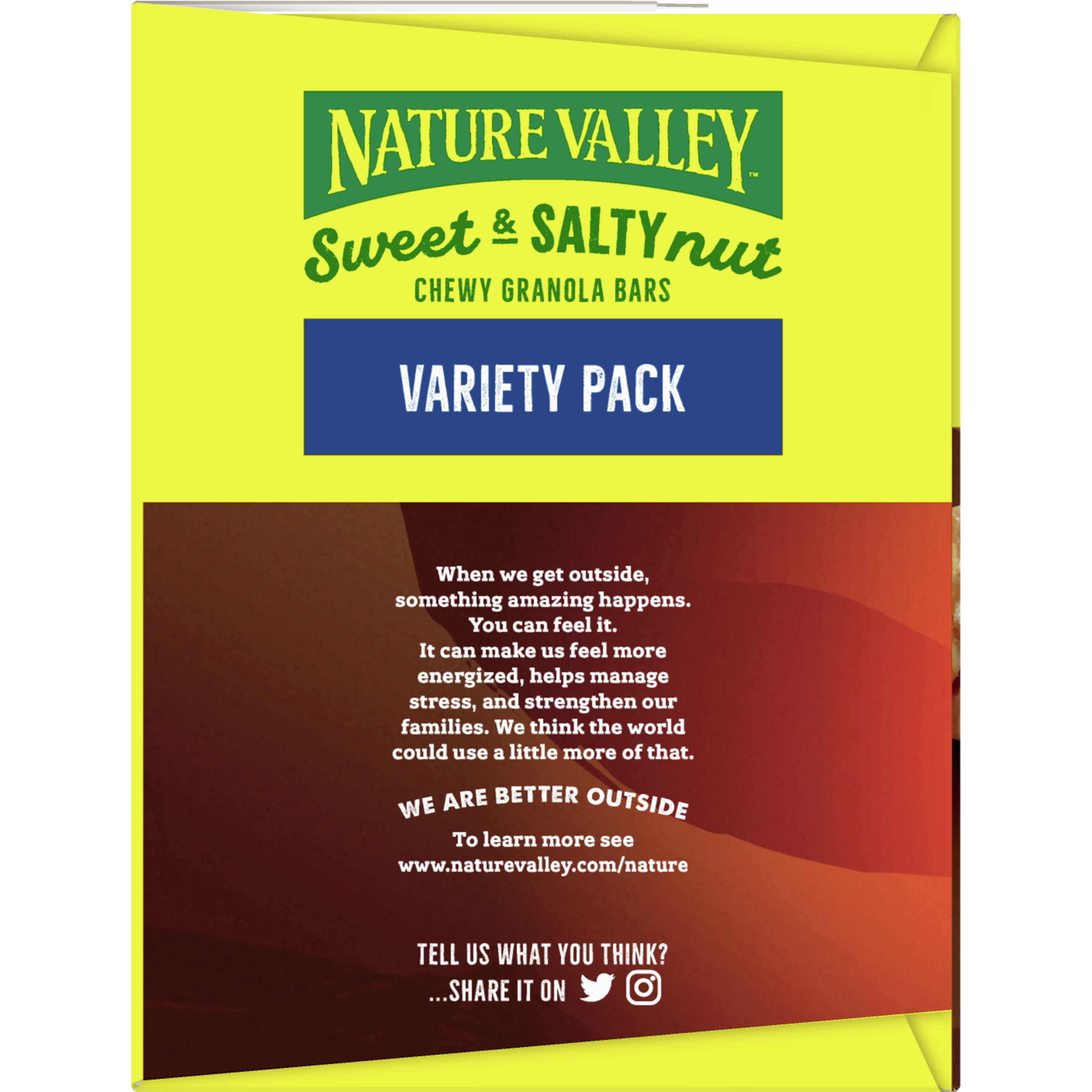 Nature Valley Chewy Granola Bars, Sweet & Salty Nut, Variety Pack, 24 Ct Box