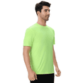 thumbnail image 3 of High Visibility Safety T-Shirt for Men, Hi Vis Crewneck Short Sleeve Work Tee 100% Polyester (Neon Green, 2XL), 3 of 6